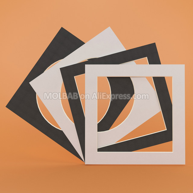 White/Black 16 inch Photo Mats Rectangle/A4/Oval/Square/Circle Paperboard  Mounts For Picture Frame